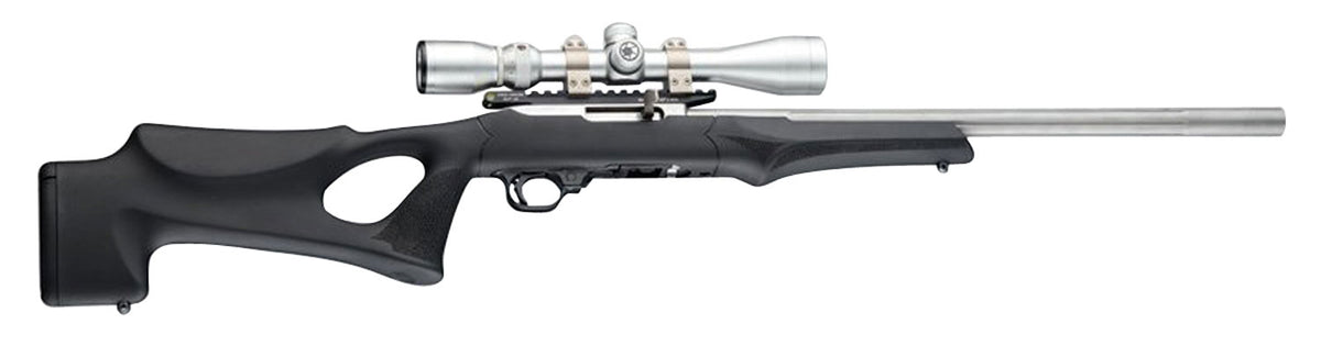 Hogue 22070 Ruger 10/22 OverMolded Tactical Thumbhole Stock, Black Rubber, .920" Barrel Channel
