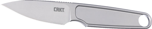 CRKT Hangti Drop Point Fixed Blade Knife 1.68" Titanium w/Sheath