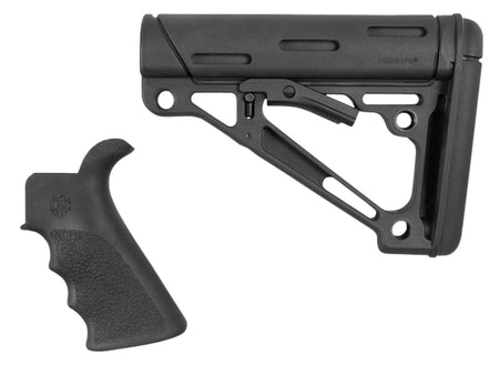Hogue 15056 AR-15/M16 OverMolded Collapsible Stock & Grip Combo Kit – Black Mil-Spec