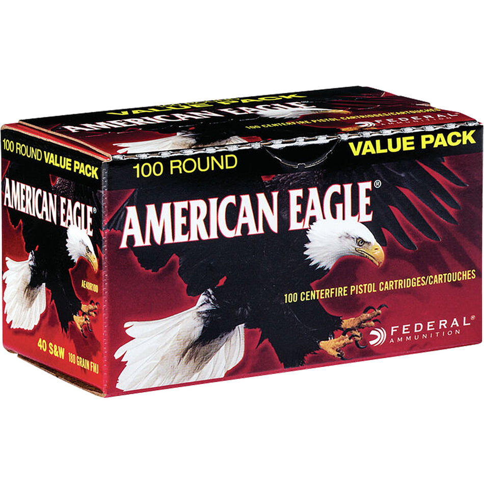 American Eagle .40 S&W AE40R100 029465062446 Full Metal Jacket FMJ 180 Grain
