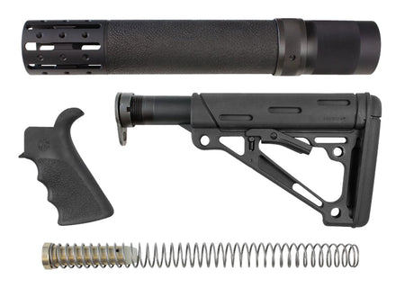 Hogue 15078 AR-15/M16 OverMolded Collapsible Stock Kit with Rifle Length Forend – Black