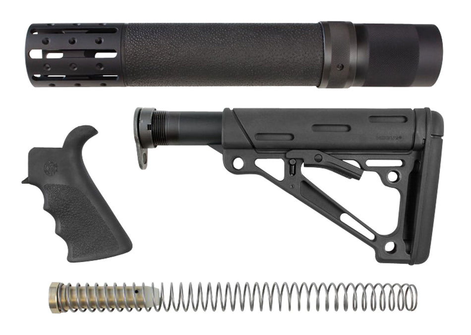 Hogue 15078 AR-15/M16 OverMolded Collapsible Stock Kit with Rifle Length Forend – Black