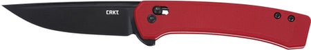 CRKT Q COMPACT 3.05" PLAIN EDGE RED CROSSBAR LOCK