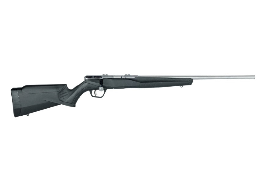 Savage Arms B Series FVSS Full Size .17 HMR Rifle, 21" Heavy Varmint Stainless Barrel, Matte Black Stock
