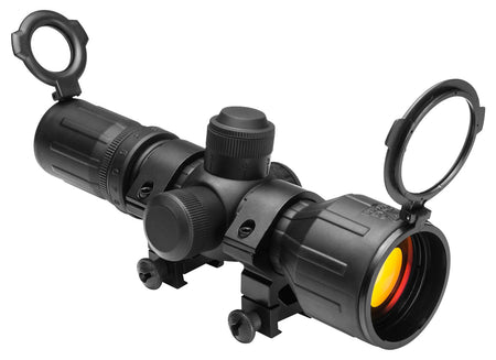 NcStar SEECR3942R 3-9x42mm Red/Green Illuminated Tactical Scope 30mm Aluminum Tube w/Rubber Coating