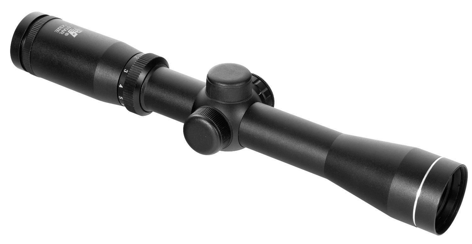 NcStar Pistolero Series 2-7x 32mm Red Illuminated Reticle 1" Aluminum Scope Black Anodized