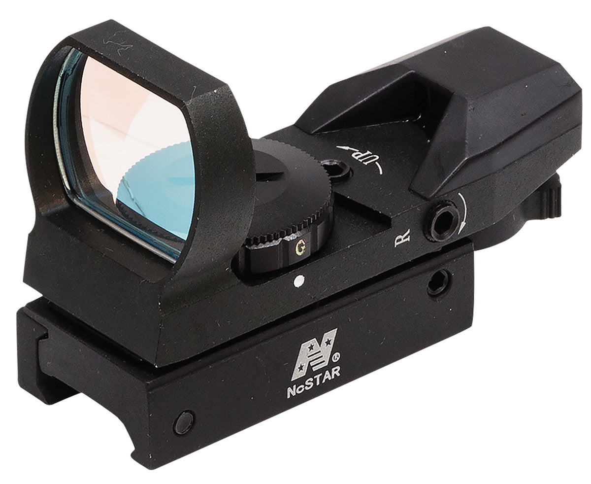 NcStar D4RGB 1x Black Anodized Red Green Dual Illumination 4 Reticle Reflex Sight