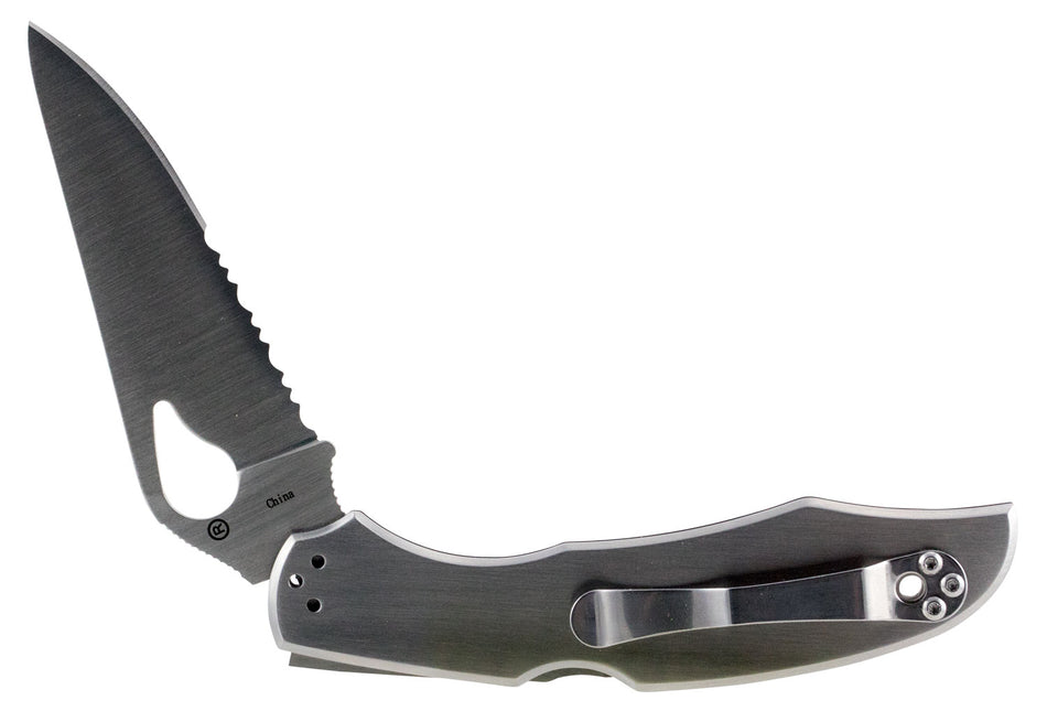 Spyderco Byrd Cara Cara 2 BY03PS2 3.75" Part Serrated Drop Point 8Cr13MoV Stainless Blade Steel Handle Folding Knife