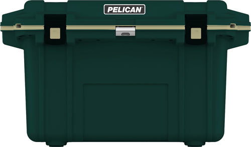 Pelican 70Qt Elite Cooler - Hunter Green and Tan