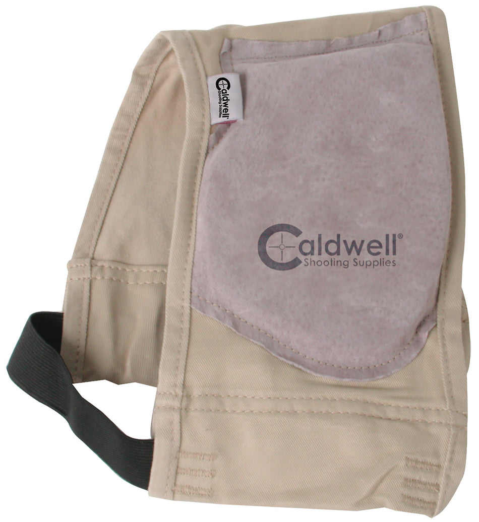 Caldwell 300010 Magnum Recoil Shield Tan w/Leather Pad Adjustable Shoulder Protector