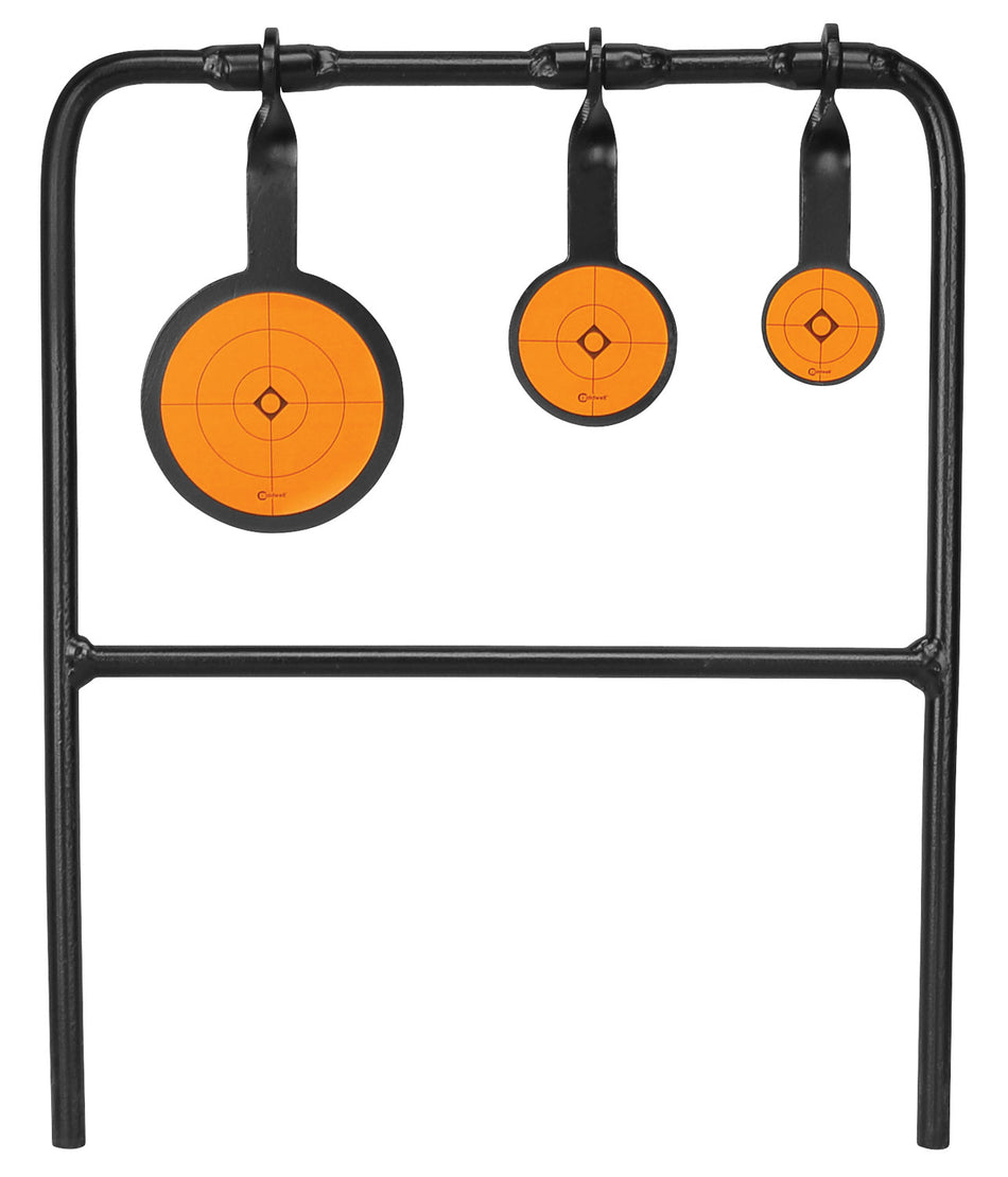 Caldwell Plink n Swing Triple Spin Steel Target Rimfire/Pistol/Rifle Black/Orange 3 Sizes