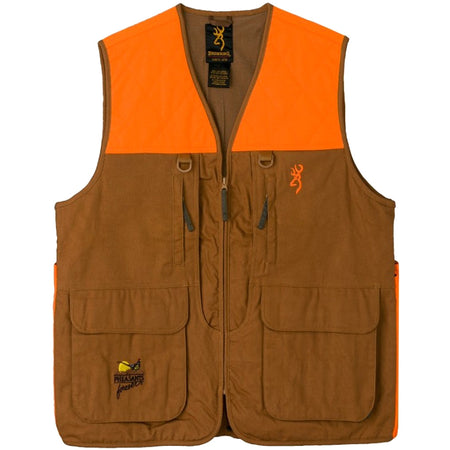 Browning Pheasant Forever Cotton Canvas Vest Medium No Embroidery