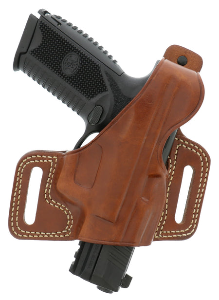Galco Silhouette SIL212 OWB Tan Leather Belt Slide for 1911 3.50" Barrel RH