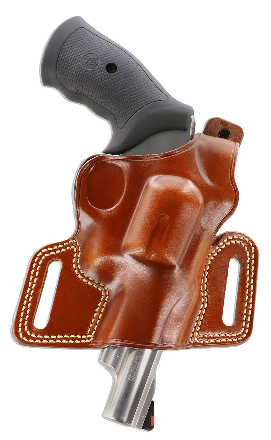 Galco Silhouette SIL104 OWB Tan Leather Belt Slide for S&W L Frame / Ruger GP100 3-4.25" Barrel Right Hand