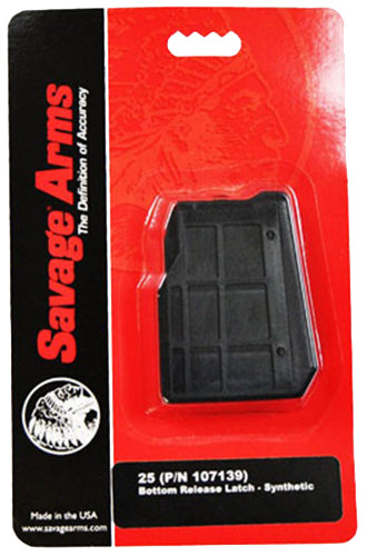 Savage Arms 55222 Replacement 4rd Magazine 22 Hornet for Savage 25 Black Polymer