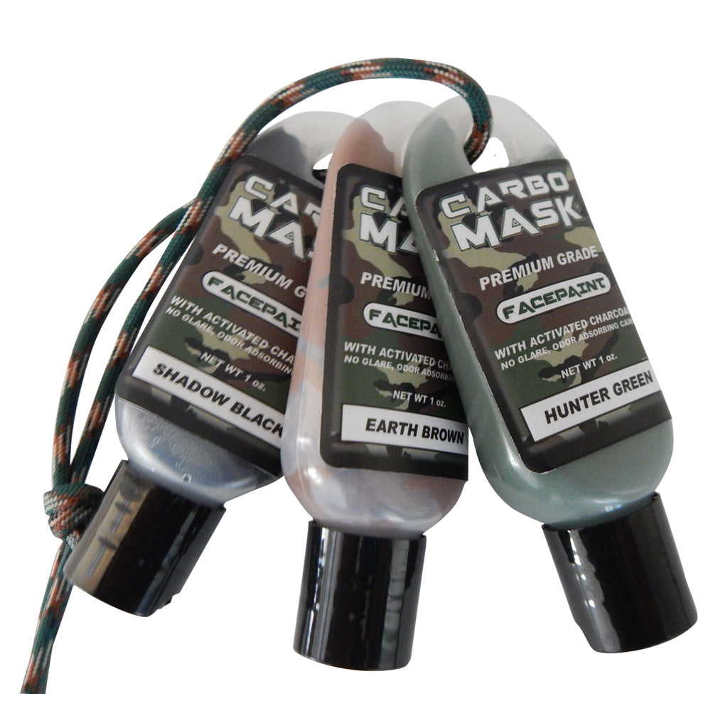 Carbo Mask Activated Carbon Facepaint Black/Green/Brown 1 oz. 3 pk.
