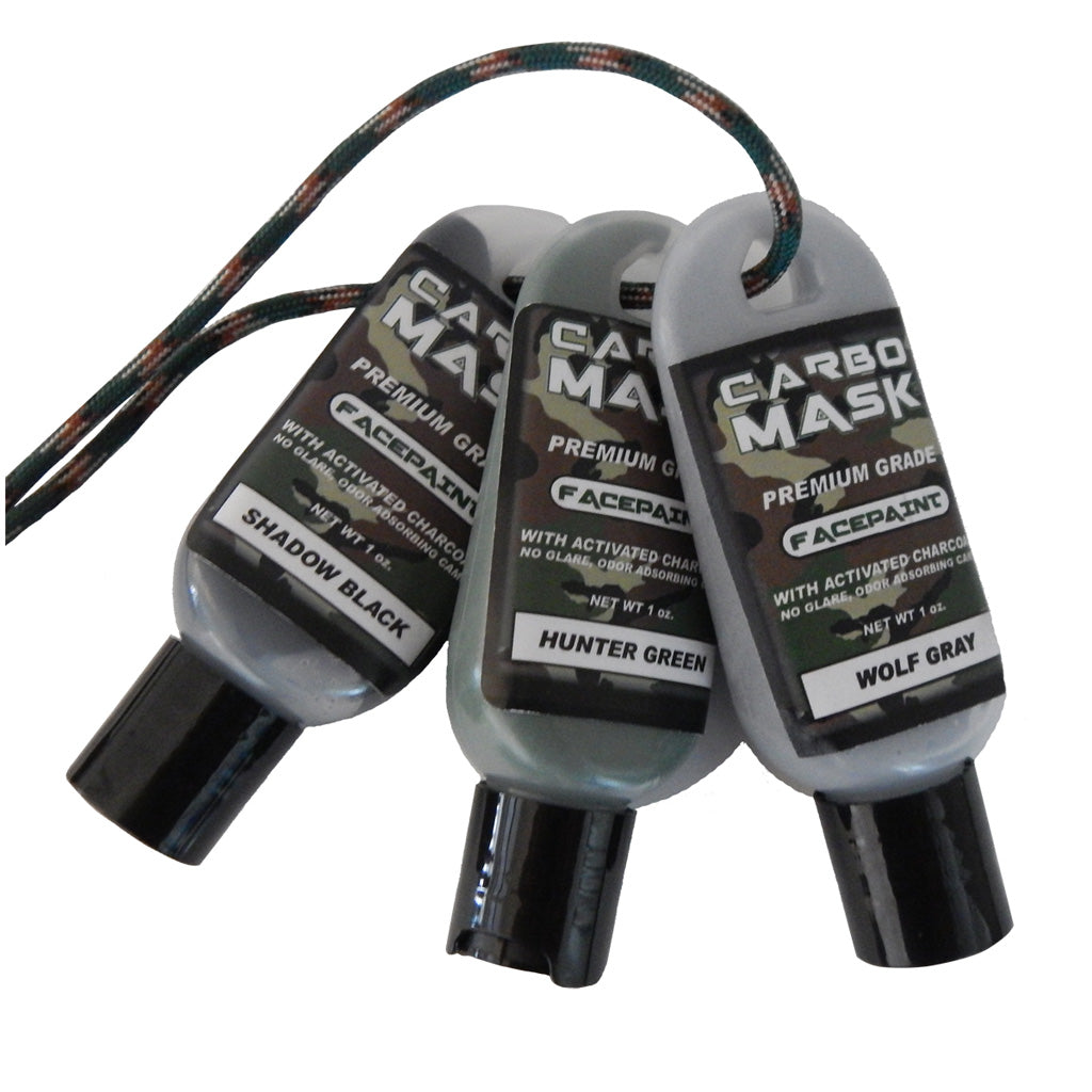 Carbo Mask Activated Carbon Facepaint Black/Green/Grey 1 oz. 3 pk.