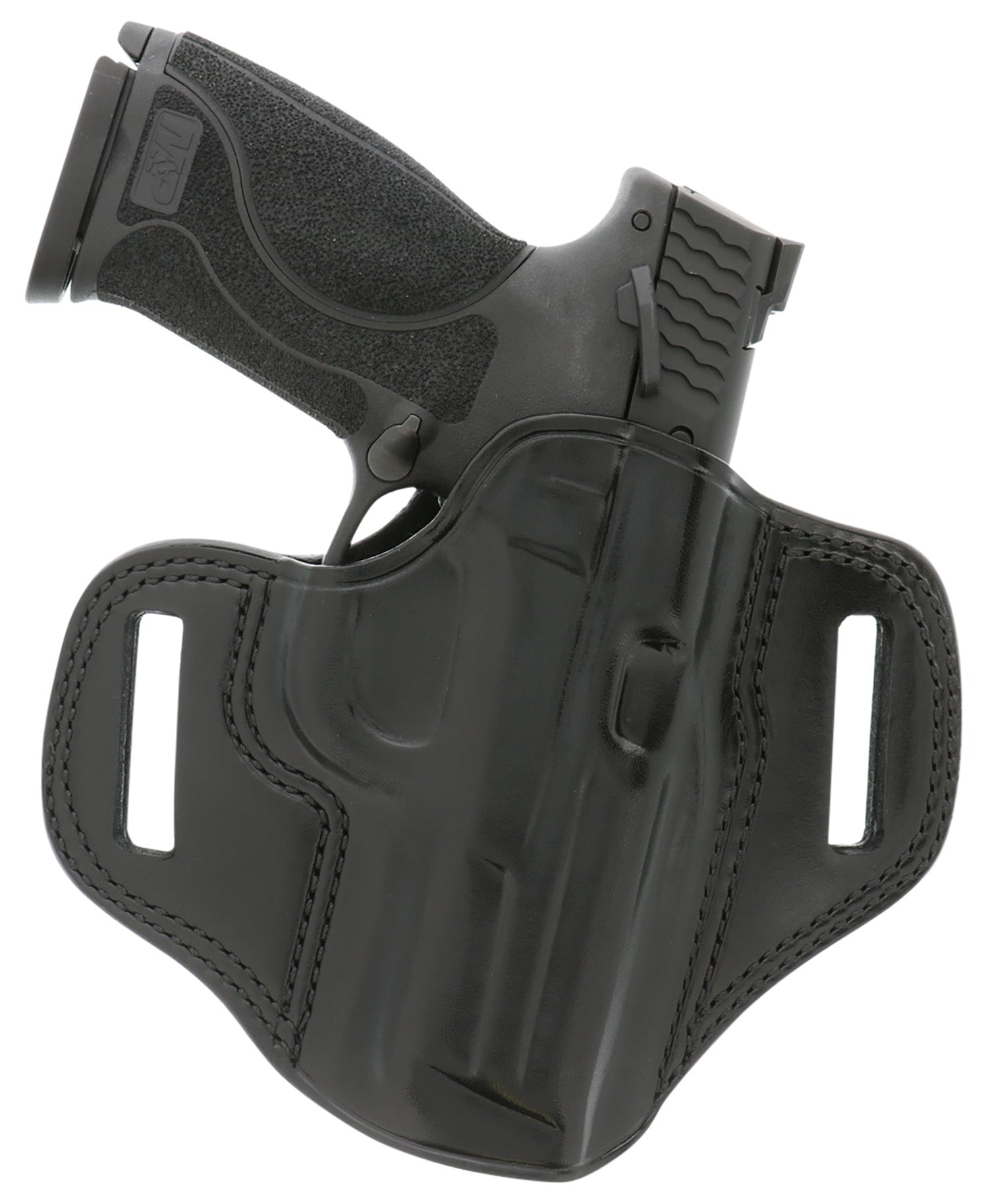 Galco Combat Master CM226B OWB Black Leather Belt Slide Compatible with Glock 19 32 36 45 19X CZ P-10C RH