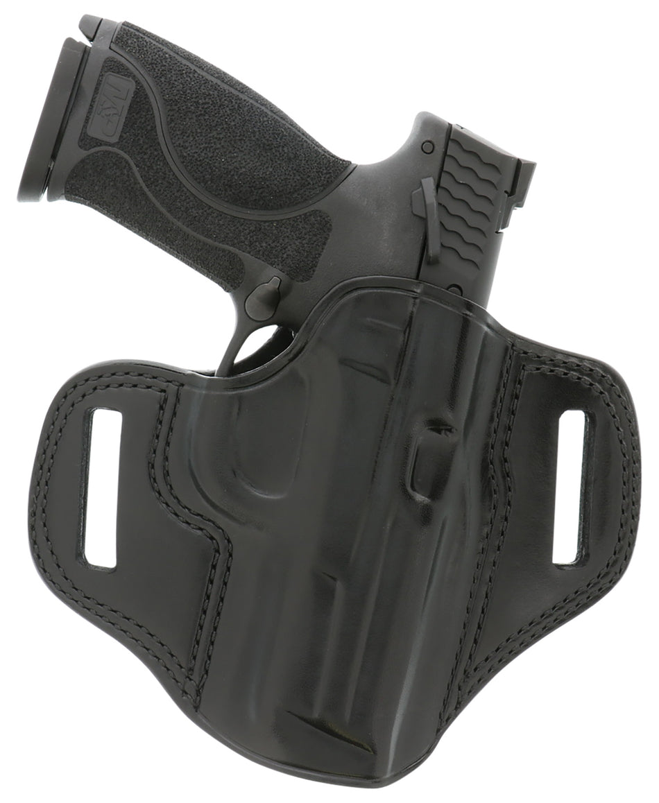 Galco Combat Master CM226B OWB Black Leather Belt Slide Compatible with Glock 19 32 36 45 19X CZ P-10C RH