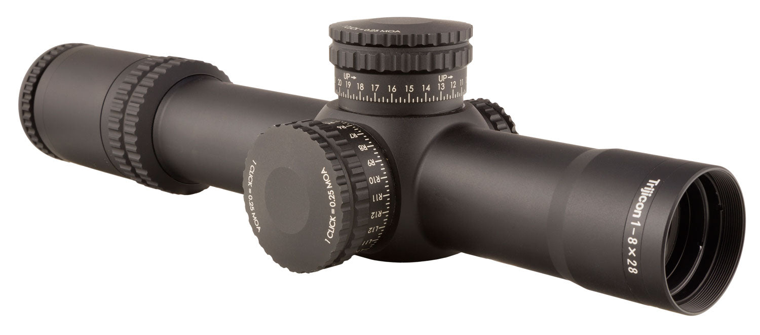 Trijicon 1900027 AccuPower 1-8x 28mm Obj 34mm Tube FFP Green Segmented Circle MOA Illuminated Scope Black