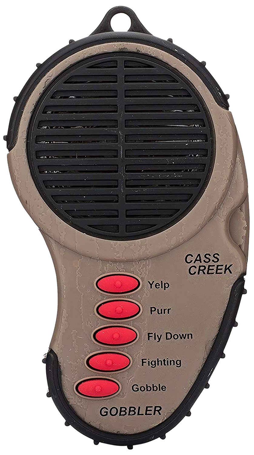 Cass Creek 041 Ergo Spring Gobbler Electronic Game Call, 5 Turkey Sounds, Camo