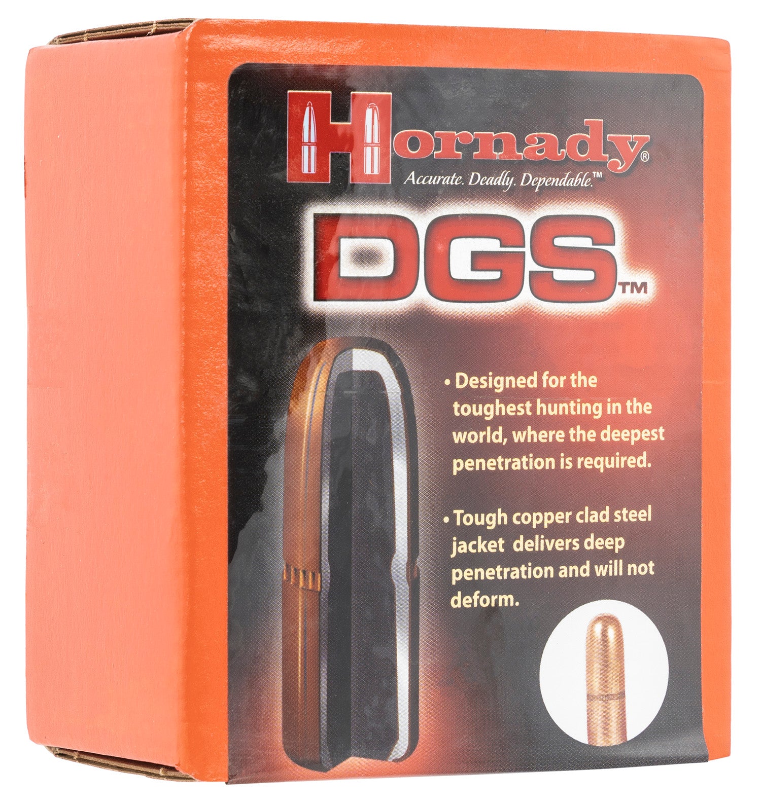 Hornady DGS .505 525 gr Flat Nose Maximum Penetration Bullet 50 Per Box