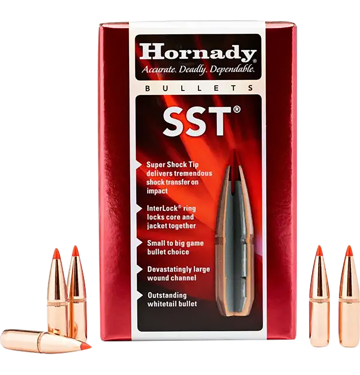 Hornady SST 7.62mm Caliber .310 123 Grain Super Shock Tip Component Bullets 100ct