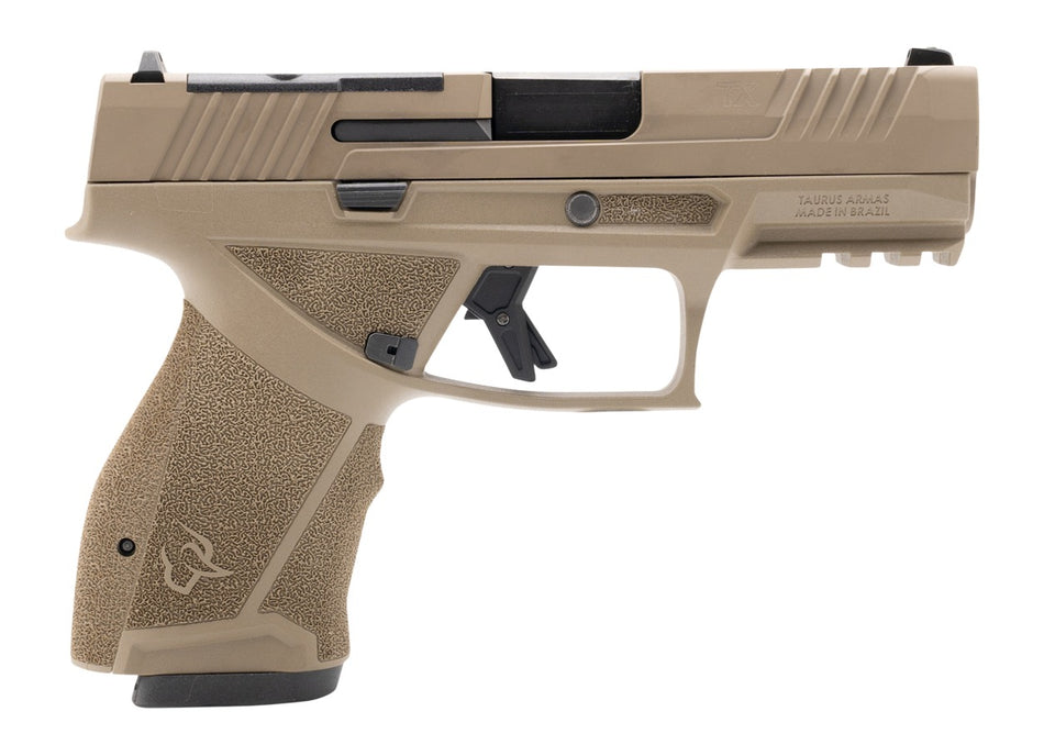 Taurus TX 9 Compact 9mm Luger 15+1 4" Pistol - Black Barrel, Flat Dark Earth Slide, FDE Frame w/Picatinny Rail