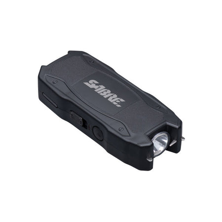 SABRE Black 2-in-1 Stun Gun with LED Flashlight and Battery Strength Indicator