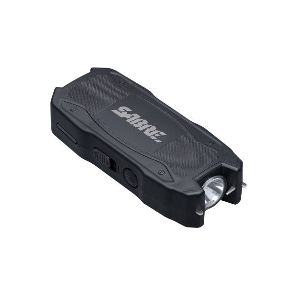 SABRE Black 2-in-1 Stun Gun with LED Flashlight and Battery Strength Indicator