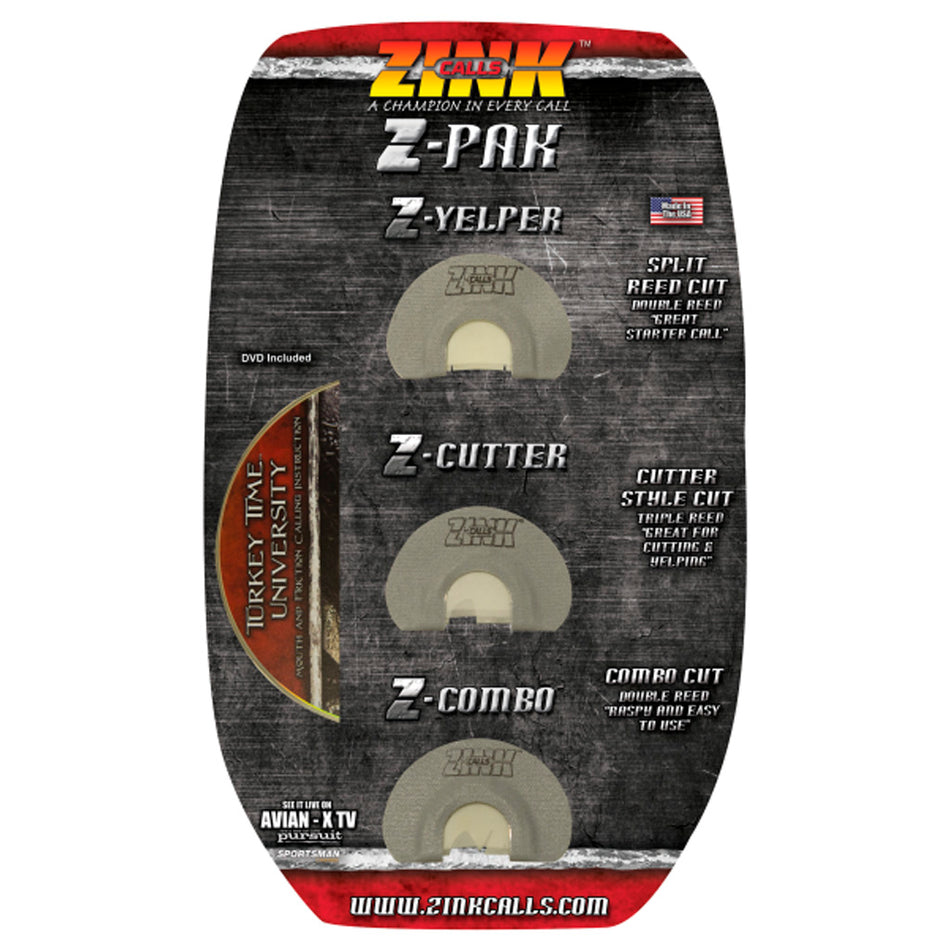 Zink Z-PAK 3-Piece Turkey Mouth Call Set