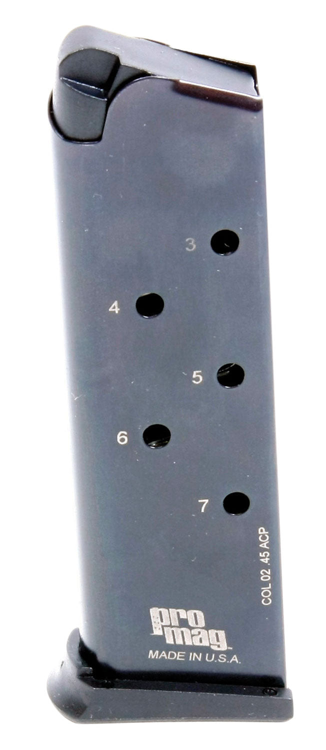 ProMag COL02 1911 Government 7rd 45 ACP Pistol Magazine Blued Steel