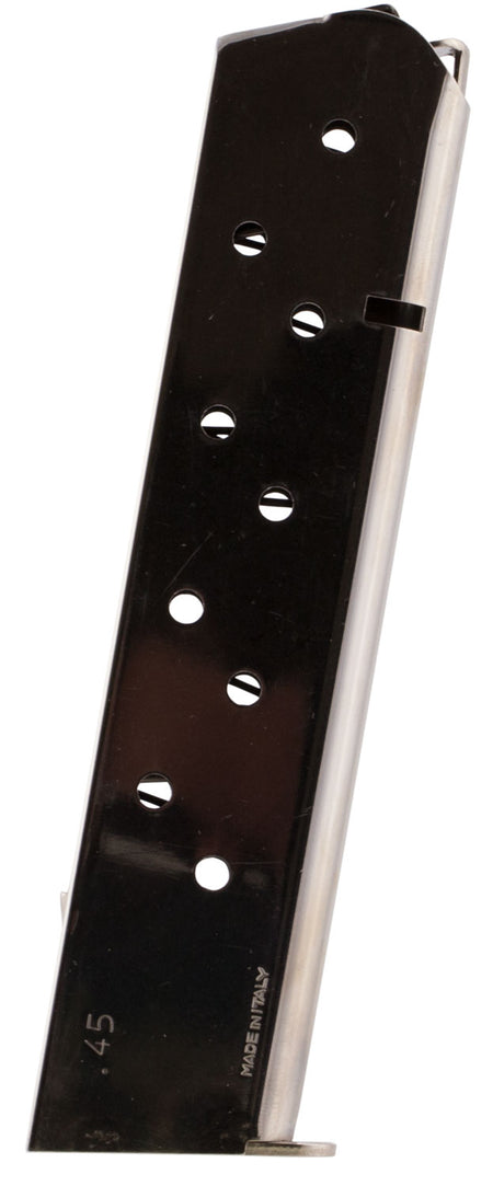 Mec-Gar MGCG4510N 1911 Government 10rd .45 ACP Nickel Carbon Steel Extended Magazine