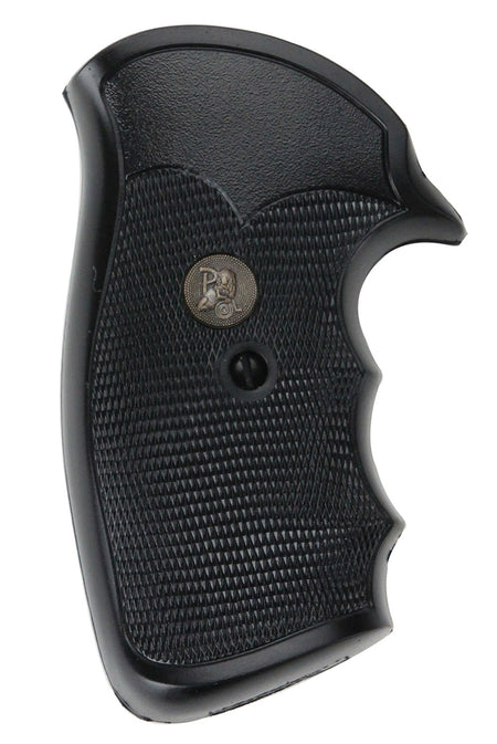 Pachmayr Gripper Checkered Rubber Grip with Finger Grooves S&W K/L Frame Square Butt