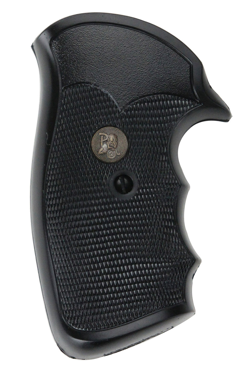 Pachmayr Gripper Checkered Rubber Grip with Finger Grooves S&W K/L Frame Square Butt