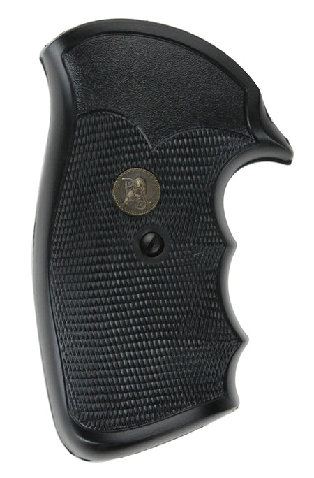 Pachmayr Gripper Checkered Rubber Grip with Finger Grooves S&W K/L Frame Round Butt