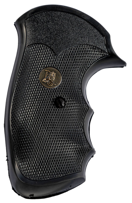 Pachmayr Gripper Checkered Rubber Grip with Finger Grooves S&W J Frame Round Butt