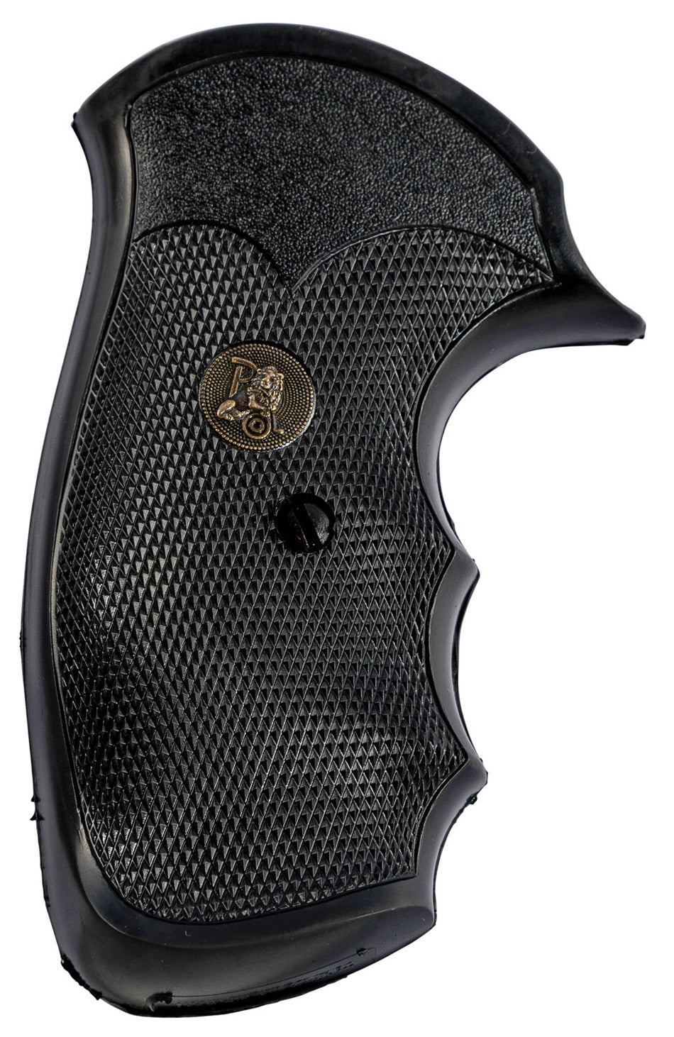 Pachmayr Gripper Checkered Rubber Grip with Finger Grooves S&W J Frame Round Butt