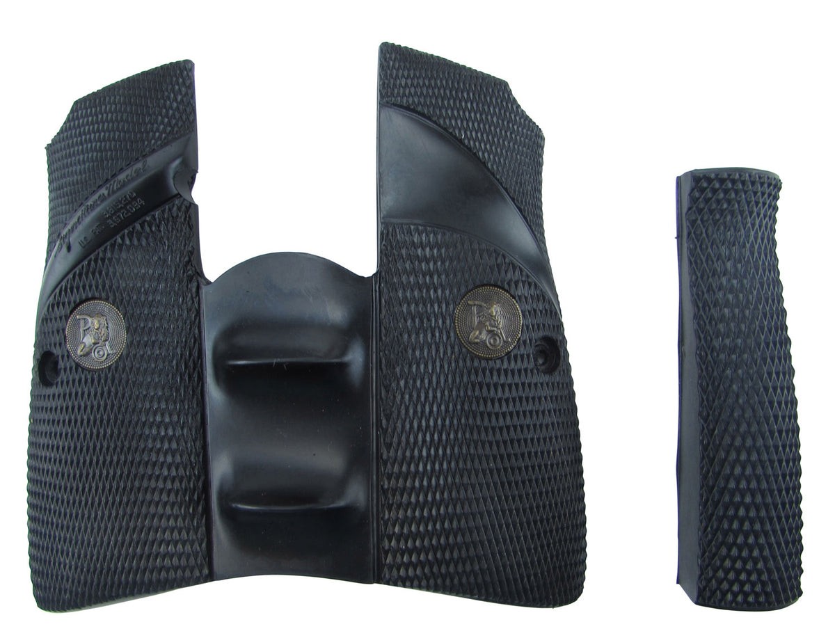 Pachmayr Signature Grip 03952 Full Wrap-Around Checkered Rubber with Finger Grooves – Browning Hi-Power