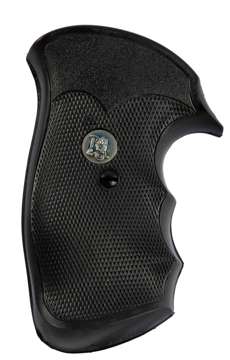 Pachmayr Decelerator Grip 05056 Checkered Rubber Finger Groove Design – S&W N Frame Square Butt
