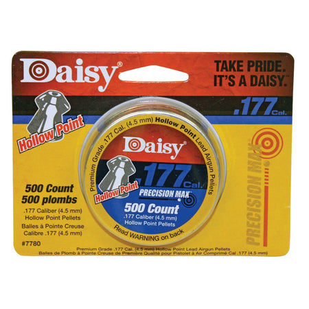 Daisy .177 Caliber Hollow Point Airgun Pellets 500 Count Tin