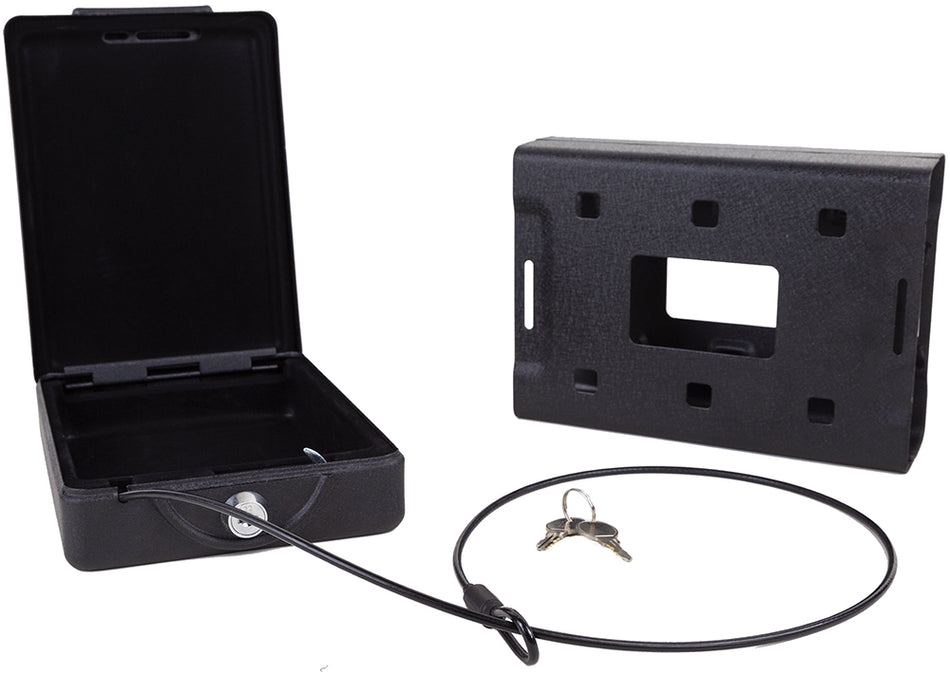 Bulldog BD1150 Car Safe Key Lock Matte Black Powder Coated Steel 1-Handgun Capacity 11.3x6.9x2.5 In