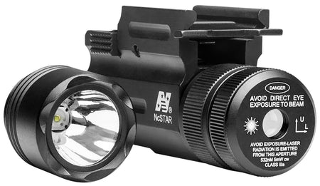 NcStar AQPTFLG 150 Lumen Flashlight and Green Laser Combination Black Anodized QD Weaver