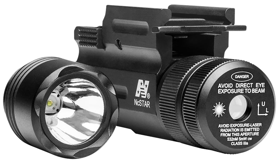 NcStar AQPTFLG 150 Lumen Flashlight and Green Laser Combination Black Anodized QD Weaver