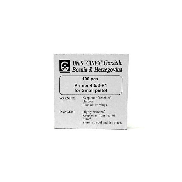 Ginex Small pistol Primers (packaging may vary)