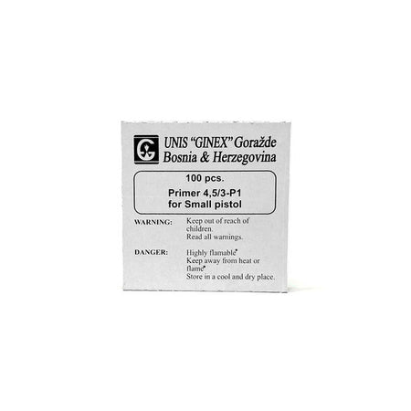 Ginex Small pistol Primers (packaging may vary)