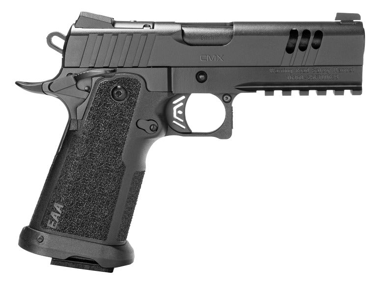 Girsan Witness2311 CMX 9mm Luger 17+1 4.25" Pistol - Black Bull Barrel, Cerakote Optic Ready/Lightening-Cut Slide, Polymer Frame w/Beavertail & Picatinny Rail