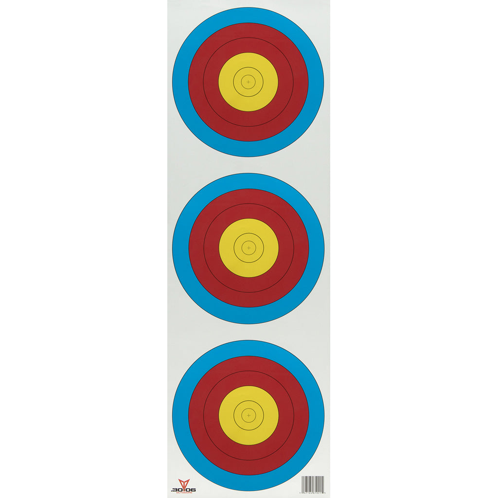 30-06 Vertical 3 Spot Paper Targets 100 pk.