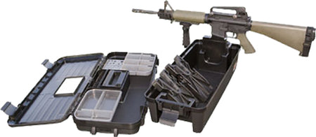 MTM Case-Gard TRB40 Black Polymer Tactical Range Box with Cleaning Supply Storage
