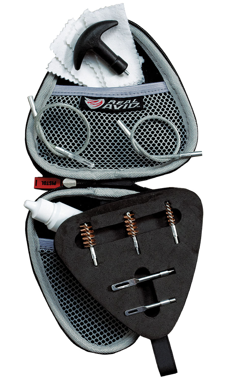 Real Avid AVGCK310P Gun Boss Pistol Cleaning Kit Multi-Caliber Black Nylon Travel Case